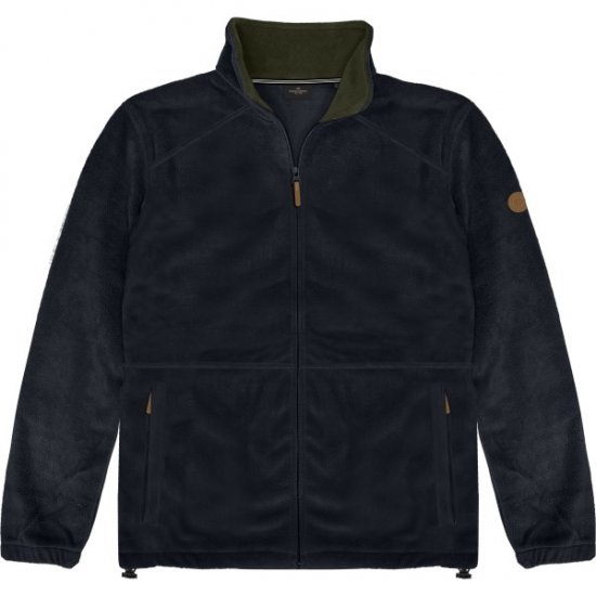 Double Outfitters MFT-7088 Fleece Full-Zip Jacket Navy - Didelės vyriškos striukės - Didelės vyriškos striukės