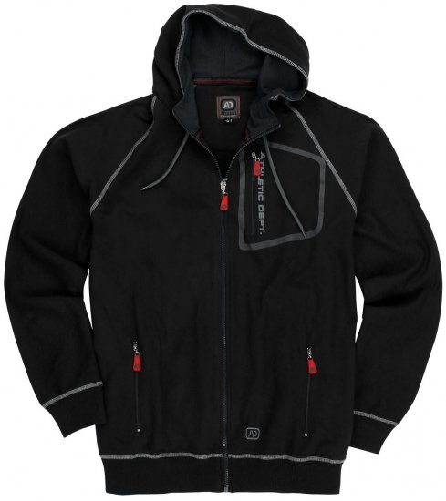 Adamo Michael Hoodie with Zipper Black - Megztiniai ir džemperiai - Megztiniai ir Džemperiai - 2XL-14XL