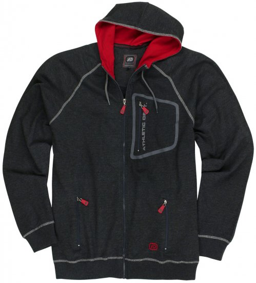Adamo Michael Hoodie with Zipper Charcoal - Megztiniai ir džemperiai - Megztiniai ir Džemperiai - 2XL-14XL