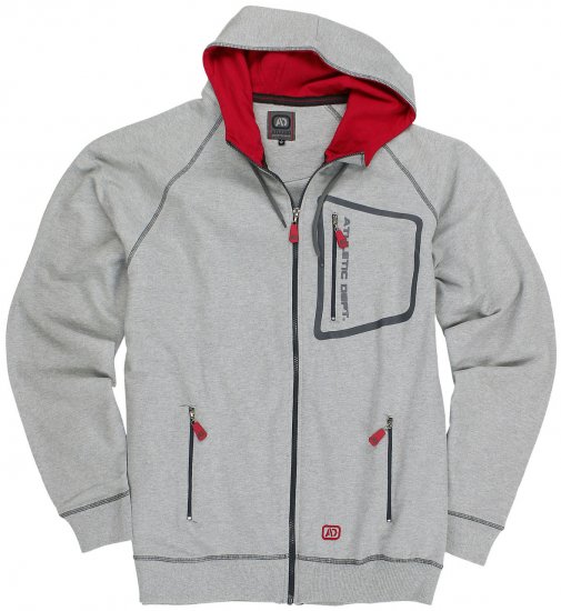 Adamo Michael Hoodie with Zipper Grey - Megztiniai ir Džemperiai - Megztiniai ir Džemperiai - 2XL-14XL