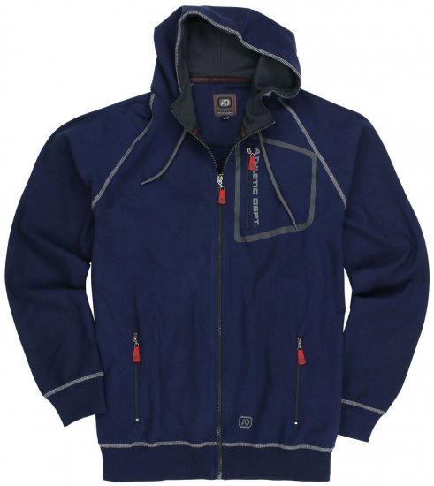 Adamo Michael Hoodie with Zipper Navy - Megztiniai ir džemperiai - Megztiniai ir Džemperiai - 2XL-14XL