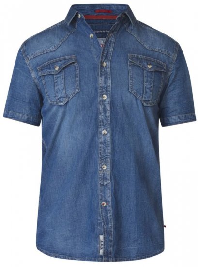 D555 Mike Denim Shirt - Marškiniai - Marškiniai - 2XL-8XL