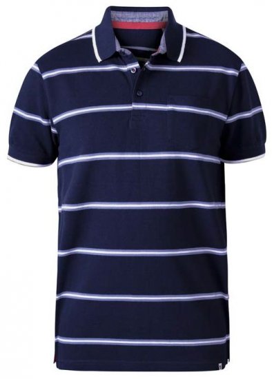 D555 Montego Twin Stripe Pique Polo - Polo marškinėliai - Polo marškinėliai - 2XL-8XL