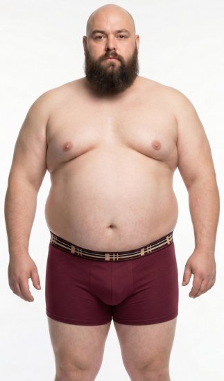 20 Nodi 979 Bokseriai 3 vnt. pakuotė Bordo/Pilka/Tamsiai mėlyna - Boxer šortai - Vyriški dideli boxer šortai
