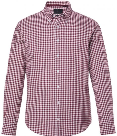 JP1880 Checked Flannel Shirt Long Sleeve Light Red Tall - VYRIŠKI DRABUŽIAI MT-6XLT - Drabužiai aukštiems vyrams