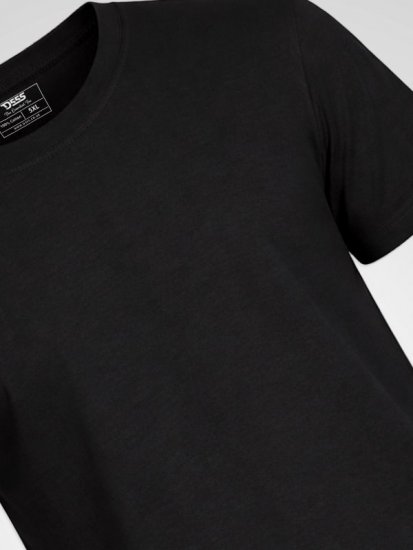 D555 Smartly Marškinėliai apvalia iškirpte Juoda 5 vnt. pakuotė - Marškinėliai - Marškinėliai - 2XL-14XL