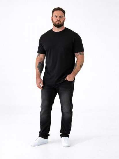 D555 Smartly Marškinėliai apvalia iškirpte Juoda 5 vnt. pakuotė - Marškinėliai - Marškinėliai - 2XL-14XL