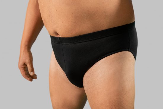 20 Nodi Stretch Cotton Briefs with Embroidered Side Label Black - Apatinis trikotažas ir plaukimo apranga - Apatinis trikotažas - 2XL-8XL
