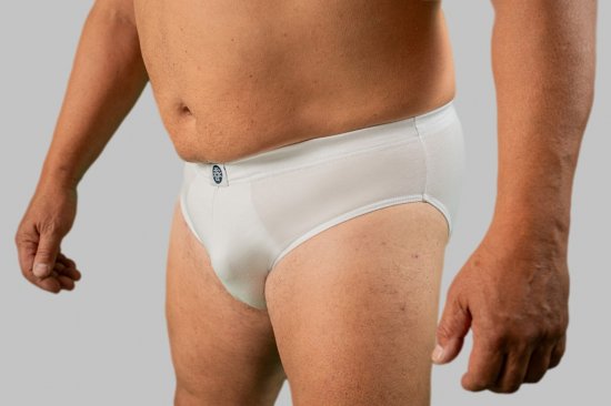20 Nodi Stretch Cotton Briefs with Internal Elastic Band and Low Rise White - Apatinis trikotažas ir plaukimo apranga - Apatinis trikotažas - 2XL-8XL