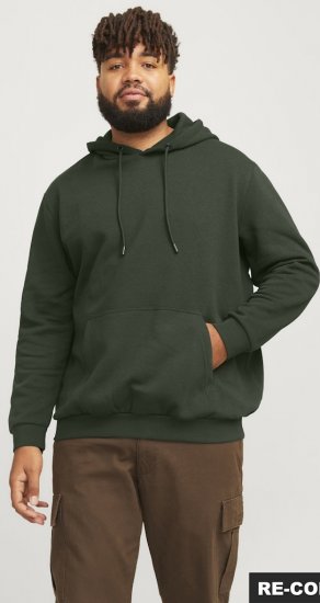 Jack & Jones Bradley Hoodie Dark Green - Megztiniai ir džemperiai - Megztiniai ir Džemperiai - 2XL-14XL
