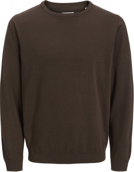Jack & Jones BASIC Knitted Sweater Brown - Megztiniai ir džemperiai - Megztiniai ir Džemperiai - 2XL-14XL