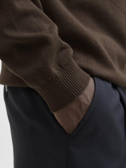 Jack & Jones BASIC Knitted Sweater Brown - Megztiniai ir džemperiai - Megztiniai ir Džemperiai - 2XL-14XL