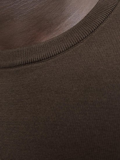Jack & Jones BASIC Knitted Sweater Brown - Megztiniai ir džemperiai - Megztiniai ir Džemperiai - 2XL-14XL
