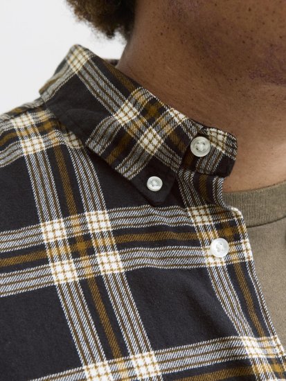 Jack & Jones Classic Flannel Long Sleeve Shirt Black - Marškiniai - Marškiniai - 2XL-8XL