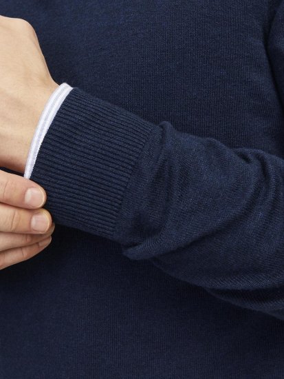 Jack & Jones Emil Knitted Pullover Blue - Megztiniai ir džemperiai - Megztiniai ir Džemperiai - 2XL-14XL