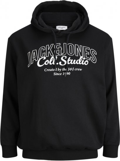Jack & Jones Makoto Hoodie Black - Megztiniai ir džemperiai - Megztiniai ir Džemperiai - 2XL-14XL