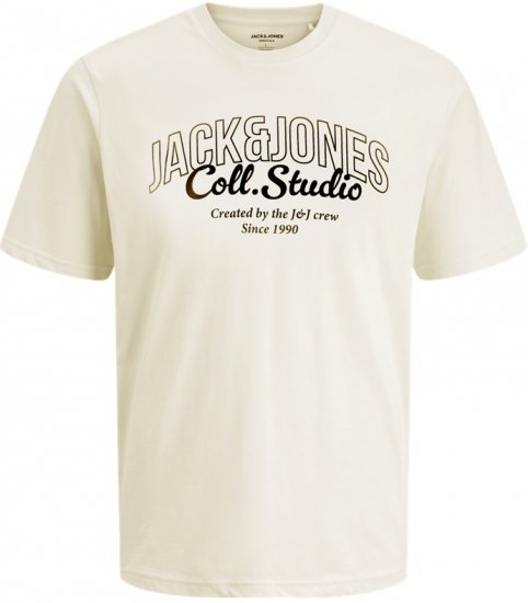 Jack & Jones Makoto T-Shirt Antique White - Marškinėliai - Marškinėliai - 2XL-14XL