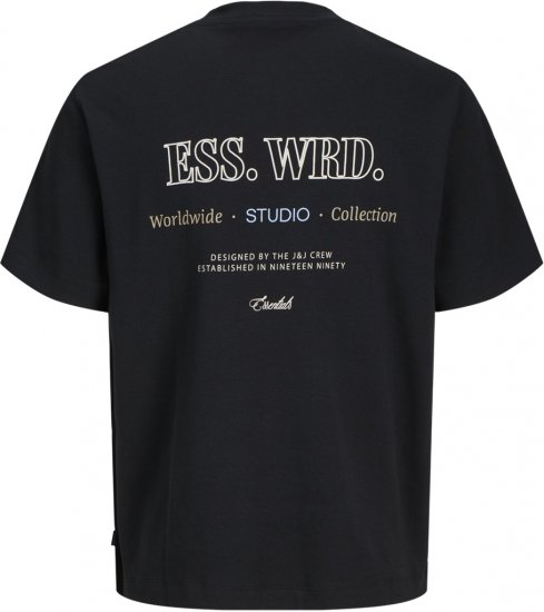 Jack & Jones Urban Edge Studio T-shirt Black - Marškinėliai - Marškinėliai - 2XL-14XL
