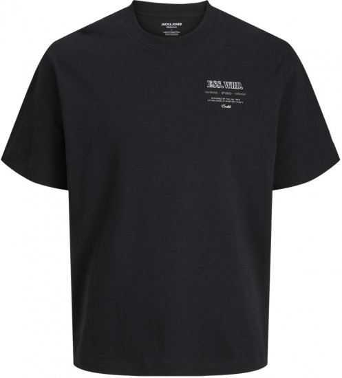 Jack & Jones Urban Edge Studio T-shirt Black - Marškinėliai - Marškinėliai - 2XL-14XL