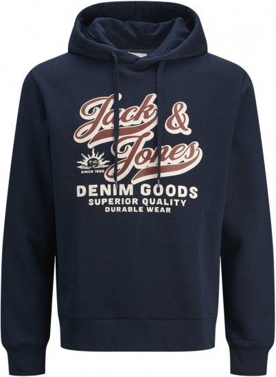 Jack & Jones 2 COL LOGO Hoodie Blue - Megztiniai ir džemperiai - Megztiniai ir Džemperiai - 2XL-14XL