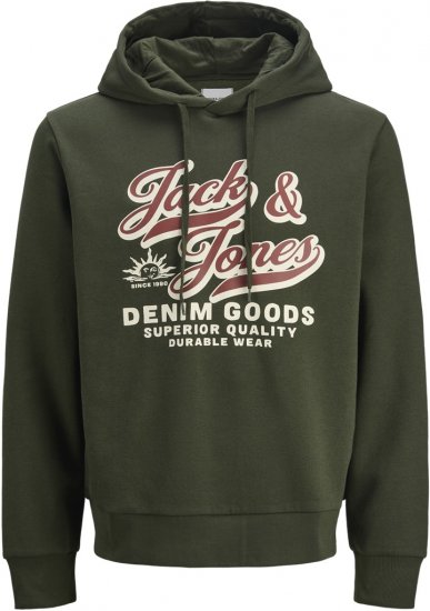Jack & Jones 2 COL LOGO Hoodie Green - Megztiniai ir džemperiai - Megztiniai ir Džemperiai - 2XL-14XL