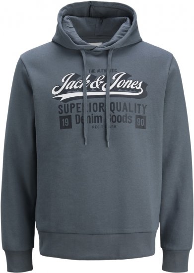 Jack & Jones 2 COL LOGO Hoodie Grey - Megztiniai ir džemperiai - Megztiniai ir Džemperiai - 2XL-14XL