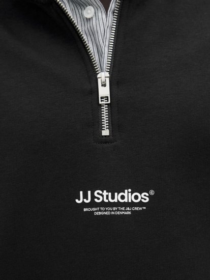 Jack & Jones Soho Sweatshirt with Zipper Black - Megztiniai ir džemperiai - Megztiniai ir Džemperiai - 2XL-14XL