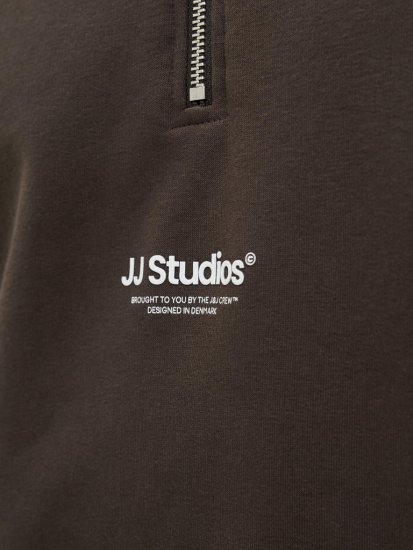 Jack & Jones Soho Sweatshirt with Zipper Brown - Megztiniai ir džemperiai - Megztiniai ir Džemperiai - 2XL-14XL