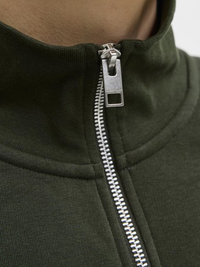 Jack & Jones Soho Sweatshirt with Zipper Green - Megztiniai ir džemperiai - Megztiniai ir Džemperiai - 2XL-14XL