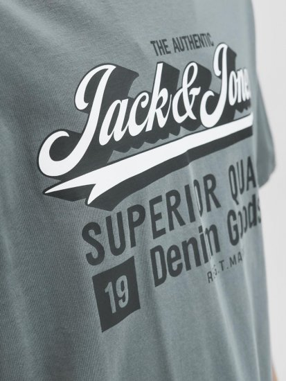 Jack & Jones Logo 2COL T-shirt Grey - Marškinėliai - Marškinėliai - 2XL-14XL