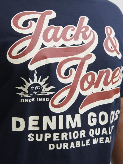 Jack & Jones Logo 2COL T-Shirt Blue - Marškinėliai - Marškinėliai - 2XL-14XL