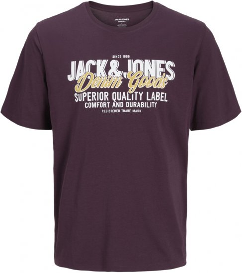 Jack & Jones Logo 2COL T-shirt Purple - Marškinėliai - Marškinėliai - 2XL-14XL