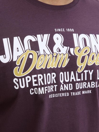 Jack & Jones Logo 2COL T-shirt Purple - Marškinėliai - Marškinėliai - 2XL-14XL