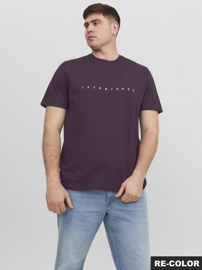 Jack & Jones STAR T-Shirt Purple - Marškinėliai - Marškinėliai - 2XL-14XL