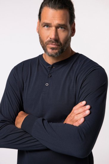 JP1880 Henley Long Sleeved Night Dress Navy - Apatinis trikotažas ir plaukimo apranga - Apatinis trikotažas - 2XL-8XL