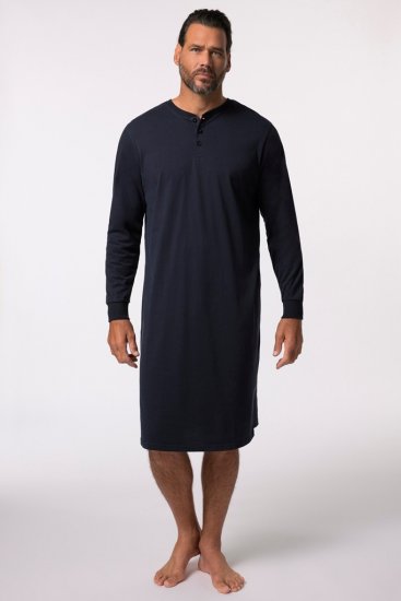 JP1880 Henley Long Sleeved Night Dress Navy - Apatinis trikotažas ir plaukimo apranga - Apatinis trikotažas - 2XL-8XL