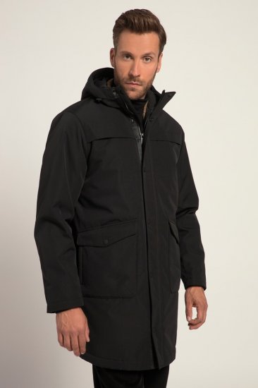 JP1880 Warm Parka with Wind Cuffs Black - Didelės vyriškos striukės - Didelės vyriškos striukės