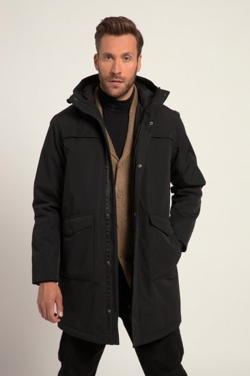 JP1880 Warm Parka with Wind Cuffs Black - Didelės vyriškos striukės - Didelės vyriškos striukės