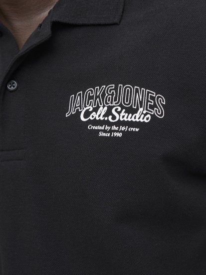 Jack & Jones Makoto Polo Short Sleeve Black - Polo marškinėliai - Polo marškinėliai - 2XL-8XL