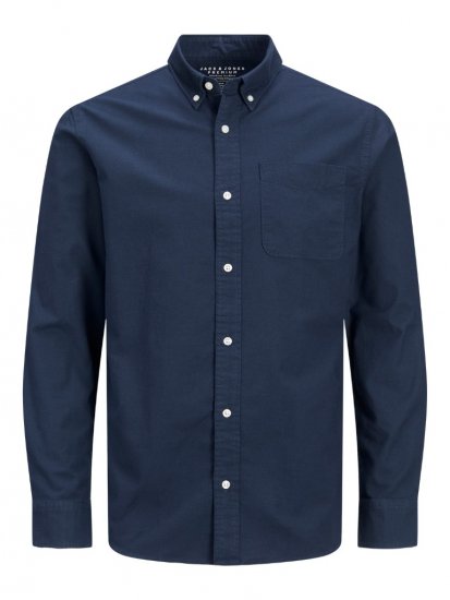 Jack & Jones Brook Oxford Shirt Long Sleeve Navy - Marškiniai - Marškiniai - 2XL-8XL