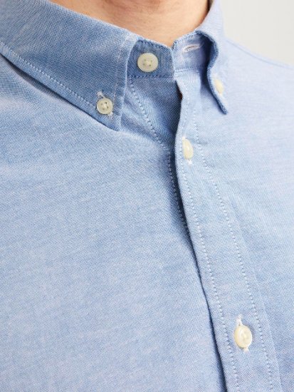 Jack & Jones Brook Oxford Shirt Long Sleeve Blue - Marškiniai - Marškiniai - 2XL-8XL