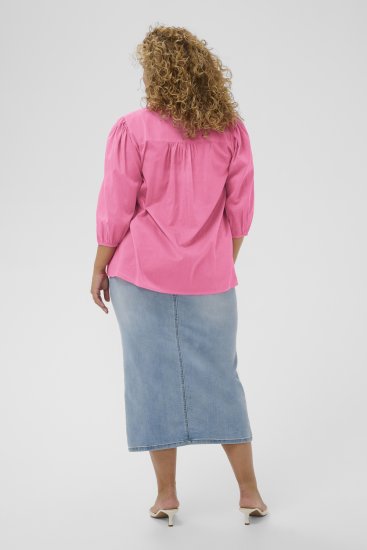 Kaffe Curve Karlia 3/4 Sleeve Blouse Pink - Palaidinės ir tunikos - 