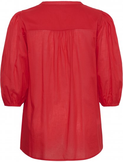Kaffe Curve Karlia 3/4 Sleeve Blouse Red - Palaidinės - 