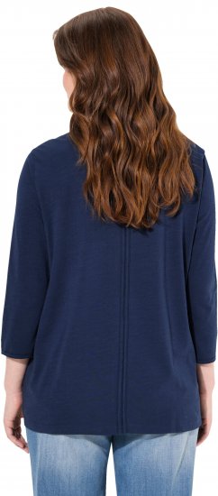 Ulla Popken Queens 3/4 Sleeve Graphic Tee Ink Blue - Spausdinti marškinėliai moterims - 