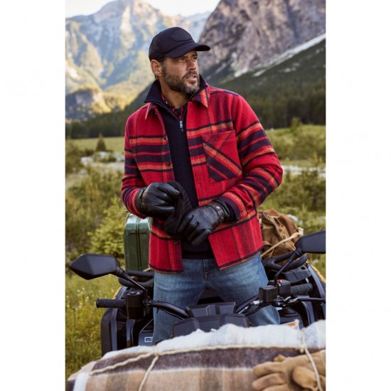 JP1880 Gloves Leather Warm Lining Black - Aksesuarai - 