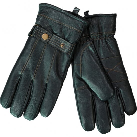 JP1880 Gloves Leather Warm Lining Black - Aksesuarai - 
