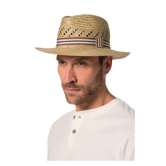 JP1880 Straw Hat Woven Yellow - Aksesuarai - 