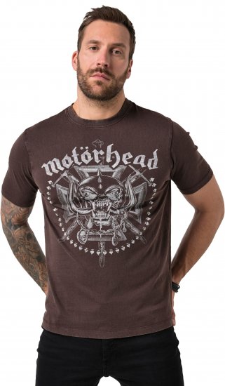 JP1880 Motörhead Soft Jersey Vintage T-Shirt Brown - Grupės marškinėliai - 