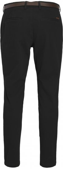 Jack & Jones Marco Adam Belted Slim Fit Chino Pants Black - Džinsai ir kelnės - Džinsai ir Kelnės - W40-W70