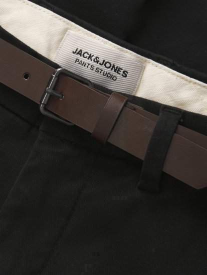 Jack & Jones Marco Adam Belted Slim Fit Chino Pants Black - Džinsai ir kelnės - Džinsai ir Kelnės - W40-W70